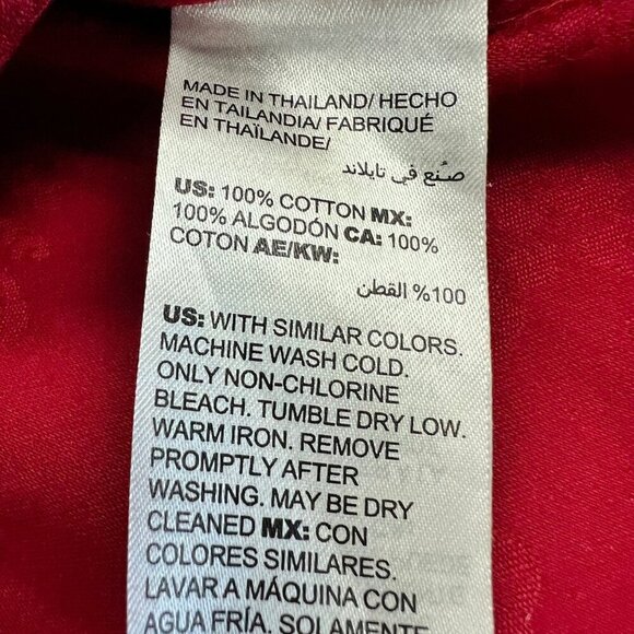 Chico's Women's Button Up Cheetah Print Top Red Long Sleeve Size 12/14 - Picture 9 of 9